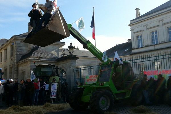 Manifestation des agriculteurs de la FNSEA à Angoulême.