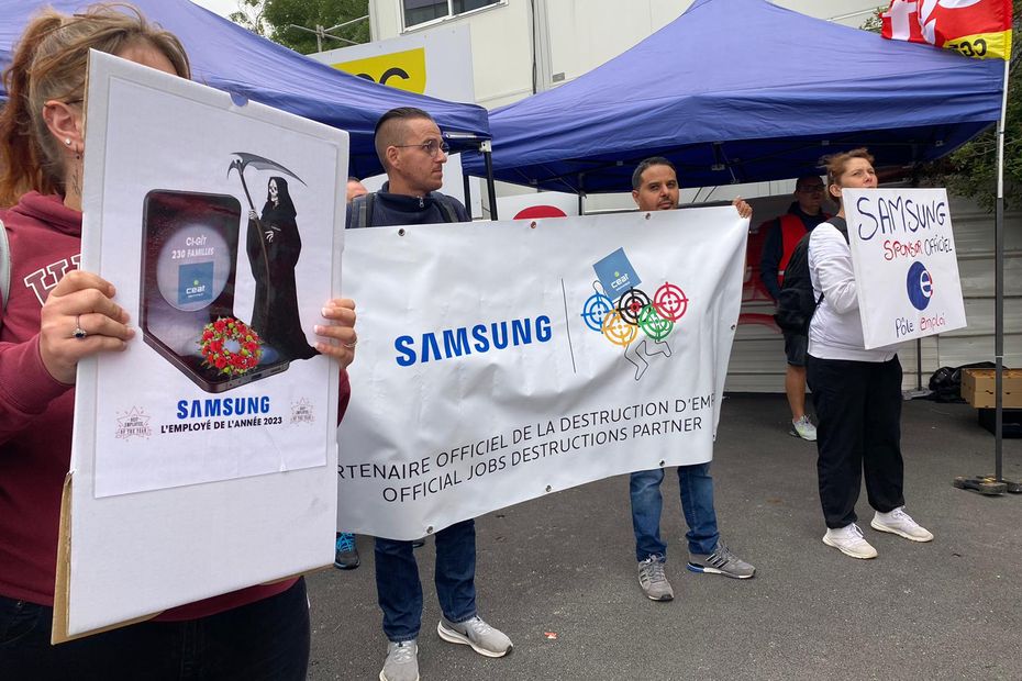 CEAT of Longvic Employees Protest at Samsung Headquarters: Demanding Hearing and Financial Assistance