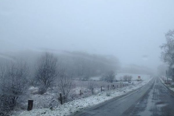 Neige à Bersac (Haute-Vienne)