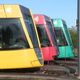 Des tramways au dépôt de Bezannes, en 2023, alors floqués au nom de Citura, l'ancien nom du réseau Grand Reims Mobilités. (archives)