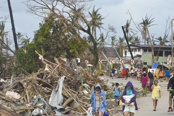 Tacloban City sur lîle de Leyte aux Philippines. 