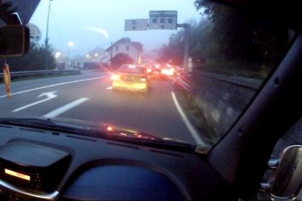 Au petit matin au poste frontière de Vallorbe