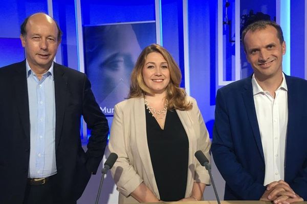 Les 3 candidats pour l’élection municipale de Chamalières : Louis Giscard d’Estaing, Julie Duvert, Thomas Merzi