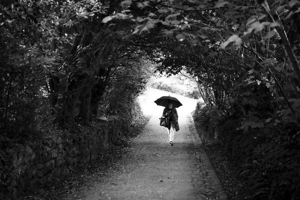 Lady with umbrella