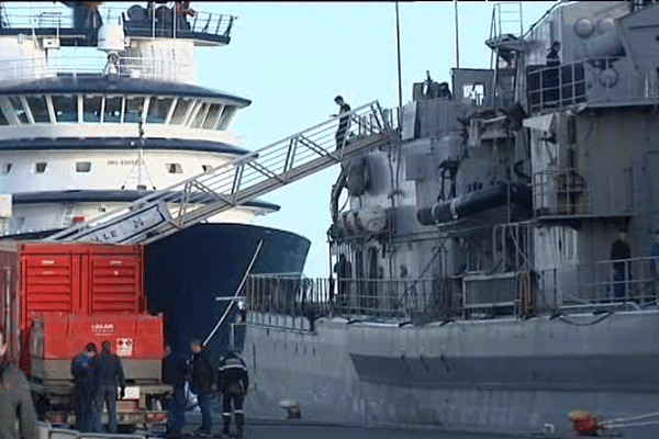 La frégate anti-sous-marine Latouche-Tréville à Cherbourg.