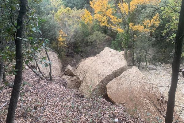 35000 m3 effondrés, un glissement de terrain rare