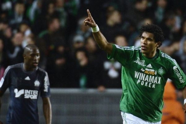 Brandao vient d'inscrire le second but en faveur de Saint-Etienne