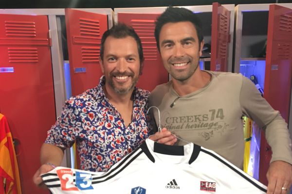 L'ancien footballeur professionnel Yves Deroff au côté d'Anthony Brulez pour le numéro 2 d'#USBFOOT 