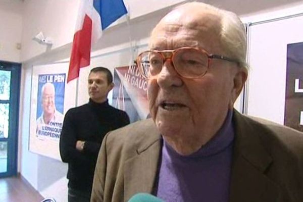 Jean-Marie Le Pen lors de son passage à Annemasse