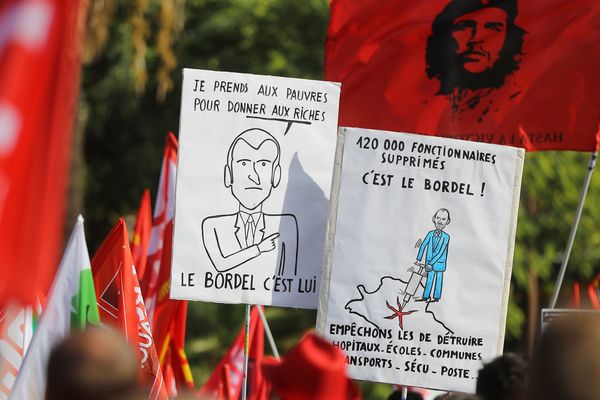 Manifestation à Nice, en octobre 2017