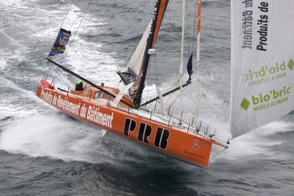 Le 60 pieds Imoca de PRB, skippé par VIncent Riou, image d'archives.