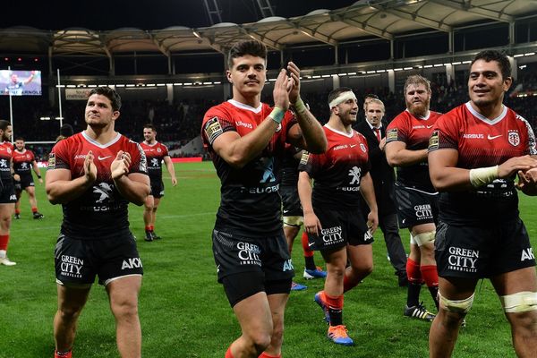 Romain Ntamack (au centre), l'un des artisans du succès toulousain