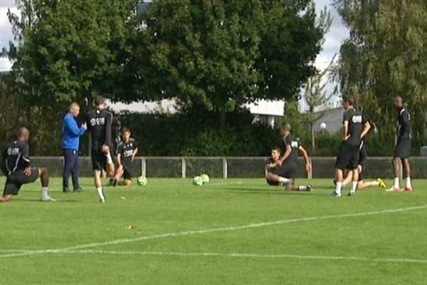 Entraînement du SMC avant la rencontre Caen-Toulouse de ce mercredi soir pour la Coupe de la Ligue