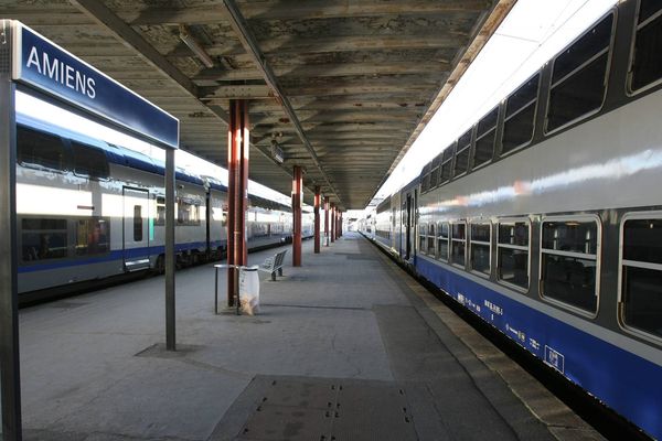 La gare d'Amiens, où était employé le vigile.