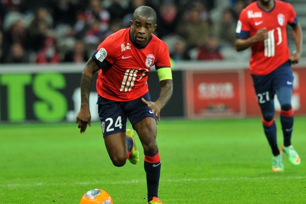 Rio Mavuba, le 24 février 2014 au Stade Pierre Mauroy (Lille-Lyon)