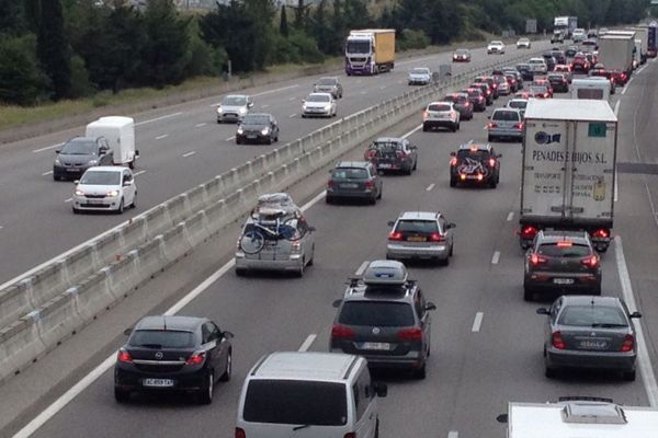 L'A7 vers Valence-sud : les vacanciers doivent s'armer de patience.