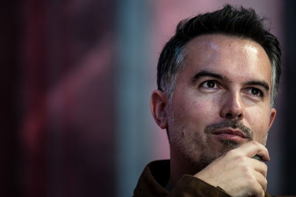 L'écrivain Maxime Chattam lors du Festival "Quais du polar", à Lyon le 30 mars 2019.