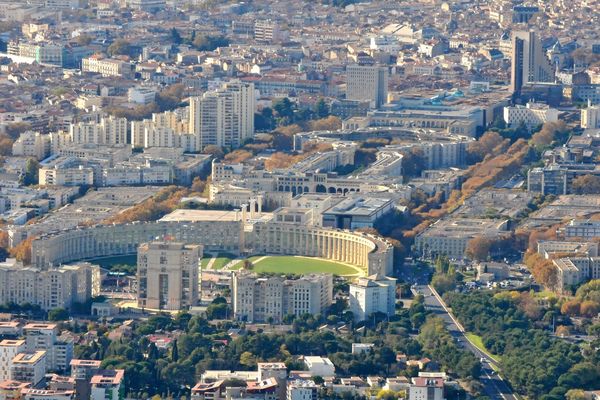 Vue aérienne de Montpellier