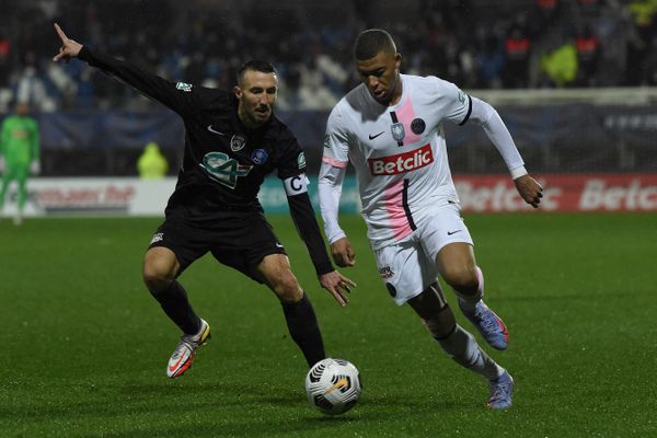 Kylian Mbappé a marqué 3 des 4 buts de la rencontre au stade de la Rabine lors des 16ème de finale de la Coupe de France