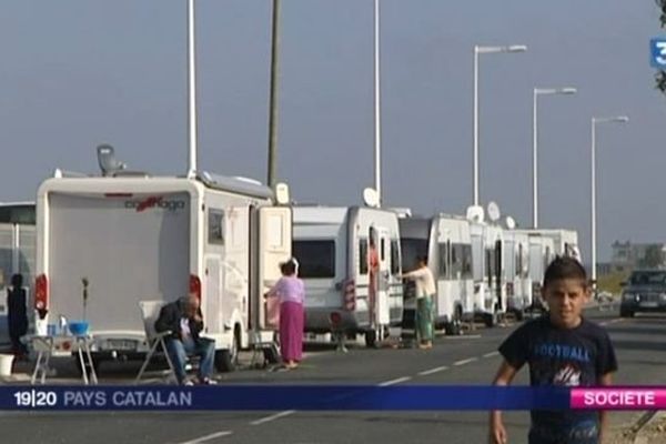 15 caravanes se sont à nouveau installées dans la ZAC de Torremilla, à Perpignan