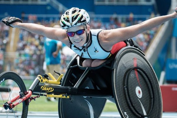 Marieke Vervoort, médaille d'argent aux Jeux Paralympiques de Rio. 