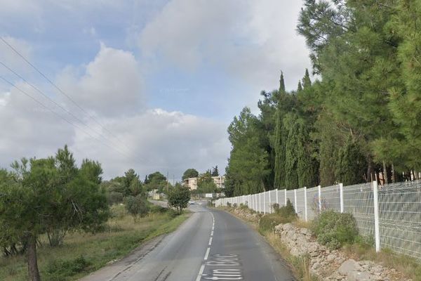 Saint-Georges-d'Orques (Hérault) - la route le long de laquelle le corps a été retrouvé - archives.