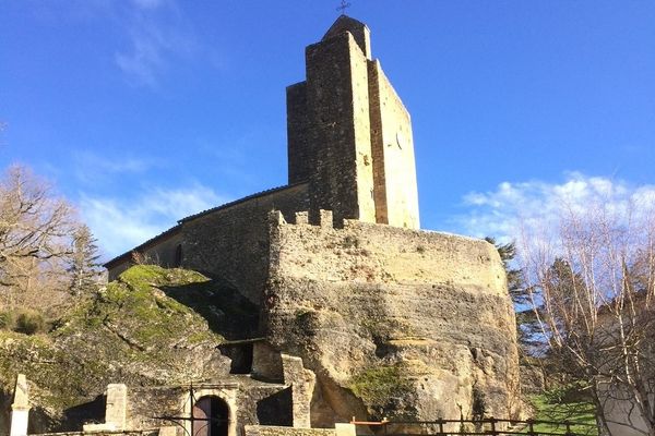 Eglise troglodyte de Vals en Ariège  - Février 2021