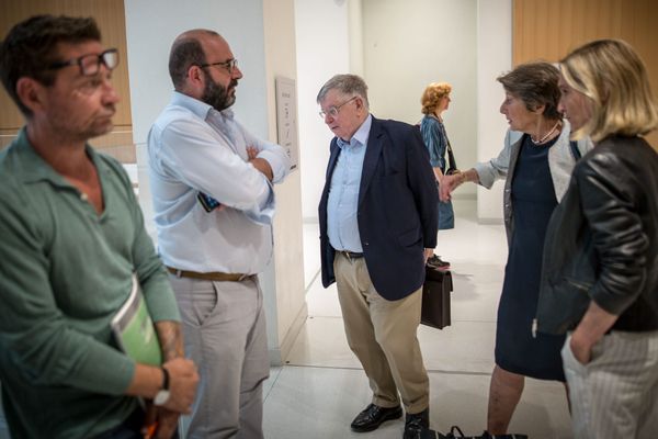 Paris - Didier Lombard ex PDG de France Telecom. Le 11 juillet 2019 au tribunal correctionnel de Paris pour le dernier jour du proces des anciens dirigeants de France Telecom, poursuivis pour harcelement moral au travail ou complicite. Une serie de suicides avait touché l'entreprise entre 2007 et 2010 / 11/07/2019 - France 