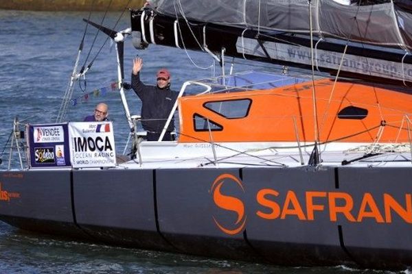 Marc Guillemot en novembre 2012après son abandon dans le Vendée Globe