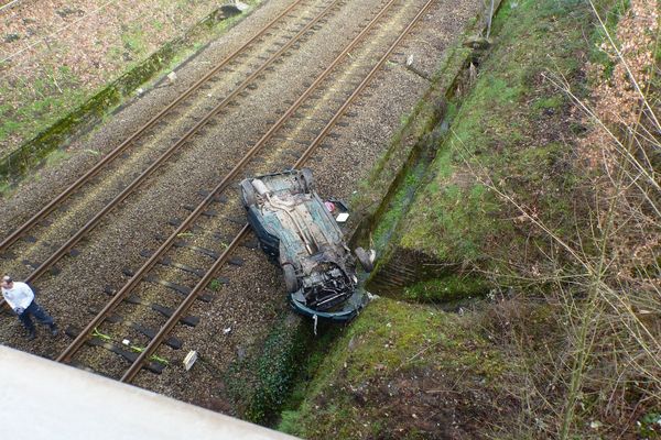 Une photo de l'accident postée par la police nationale sur sa page facebook. 