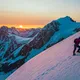 Sunrise up Mont Blanc