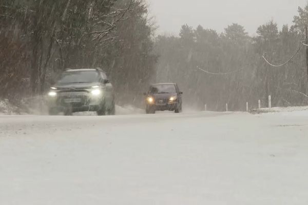 Sur une route d'Ile-de-France le 9 janvier dernier