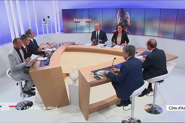 Débat à Menton pour les élections municipales 2020 sur France 3 Côte d'Azur