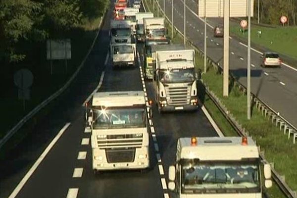 Opération escargot ce matin sur l'A20