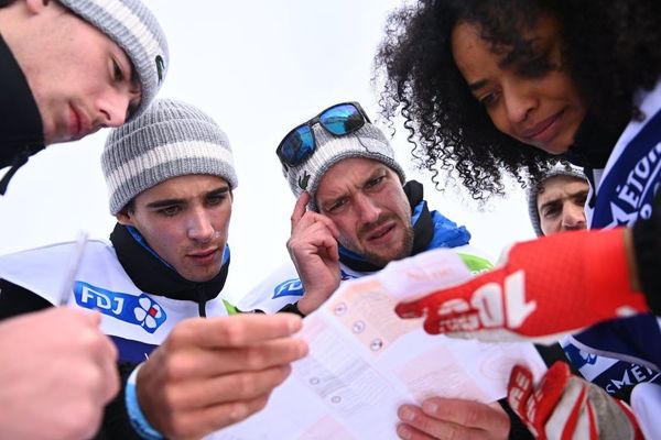 Jeremie Mion (Parrain Voile), Nathanael Dieuaide (Espoir BMX), Paco Lepoutre (Espoir Voile), Manon Valentino (Marraine BMX) 