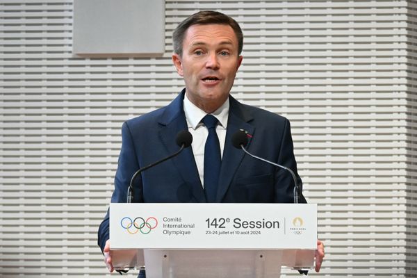 David Lappartient lors d'un discours au Comité International Olympique en juillet 2024.jpg