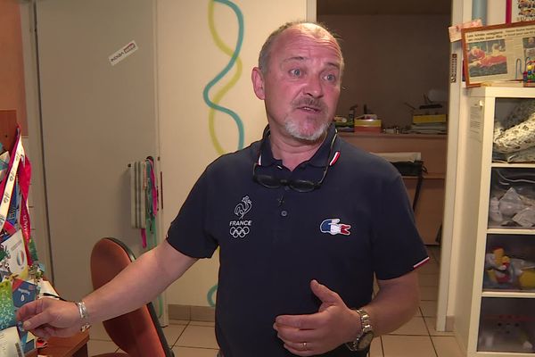 Fabien Burlet, kinésithérapeute de l'équipe de France d'haltérophilie aux Jeux Olympiques de Rio.