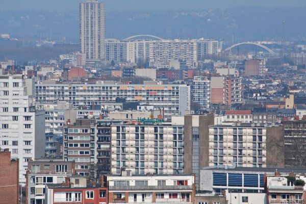 Vue du quartier de Droixhe, à Liège.