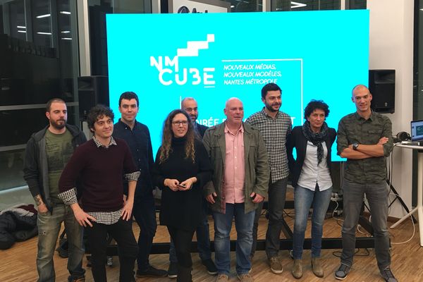 Les lauréats de la première promotion (2018) de l'incubateur de medias NM Cube à Nantes