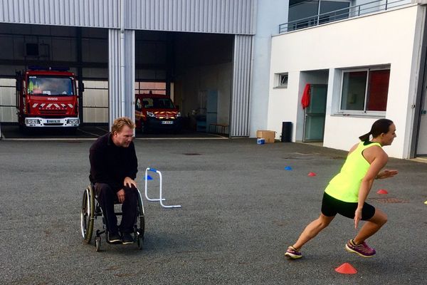 Yann Jondot, maire de Langoëlan est aussi éducateur sportif auprès des sapeurs-pompiers