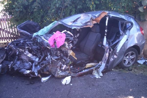 La voiture impliquée dans l'accident