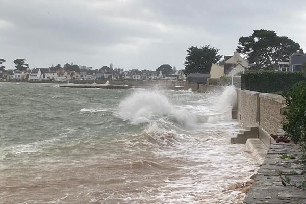 Grandes marées à Larmor-Plage