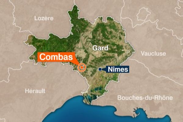 Carte Combas (Gard)