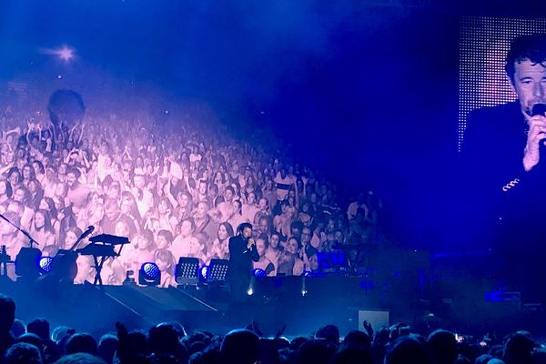 Patrick Bruel en concert au Aio Festival d'Ajaccio, le 9 août 2019.