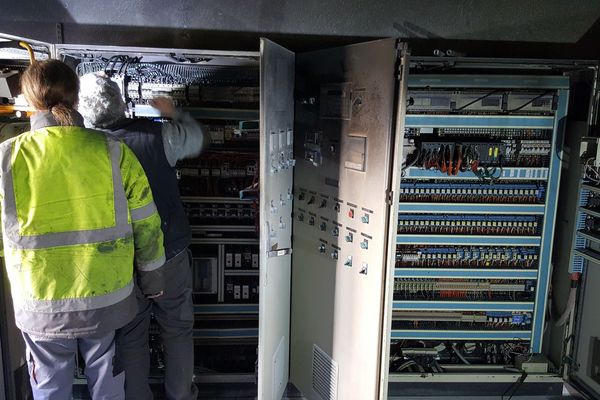 Les armoires électriques de la station de pompage ont été foudroyées.