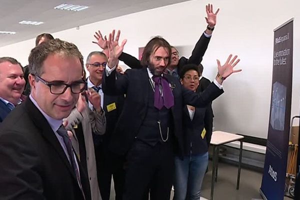 Le député et mathématicien Cédric Villani n'a pas caché son enthousiasme lors de l'inauguration du nouveau supercalculateur Romeo.