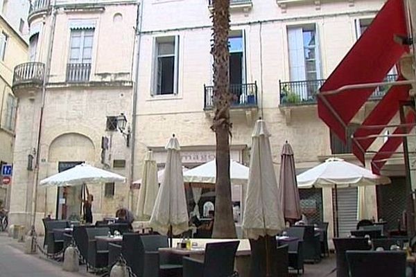 Montpellier - les touristes et les clients se font rares - 2014.