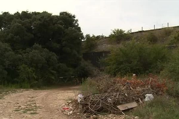 Nîmes - Les abords du lieu de la découverte du corps près de la route de Lédignan - 2015.