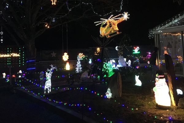 Tous les ans, à Maure-de-Bretagne, le jardin de la famille Vadot s'illumine durant la période des fêtes.