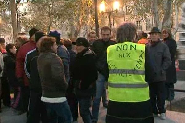 Les salariés de Jalatte devant la préfecture de Nîmes